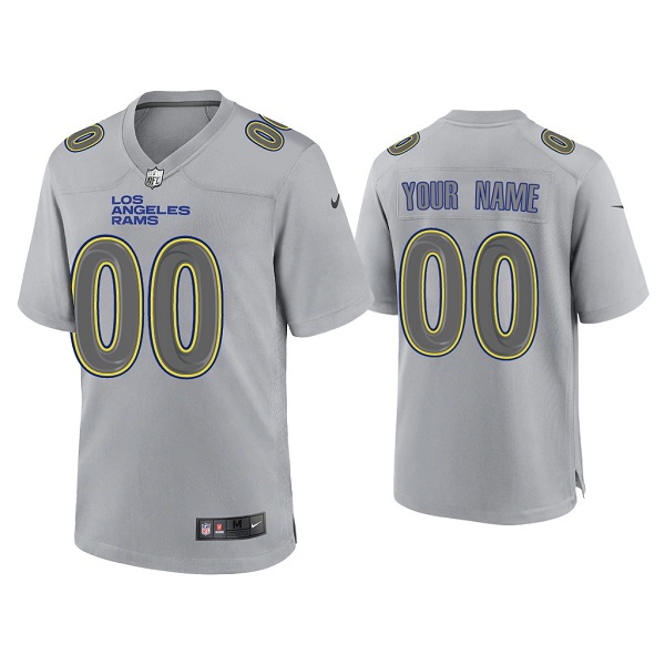 Men's Los Angeles Rams Active Player Custom Grey Atmosphere Fashion Stitched Game Jersey Men's Los Angeles Rams Active Player Custom Grey Atmosphere Fashion Stitched Game Jersey